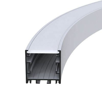 ROHS 6063은 구부러진 LED 라이트 알루미늄 프로파일을 매다는 코너 프로파일을 이끌었습니다