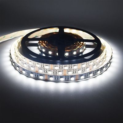 24V SMD 5050 르그브더블유는 스트립 4를 야외인 것을 위한 1 따뜻한 백색광 5m 방수 띠 빛에서 이끌었습니다