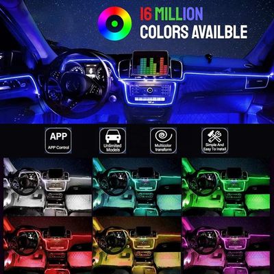 SMD 5050 RGB 개조형 차 빛은 주도하는 자동차 내부 장식 대기 빛을 램프를 갖춥니다