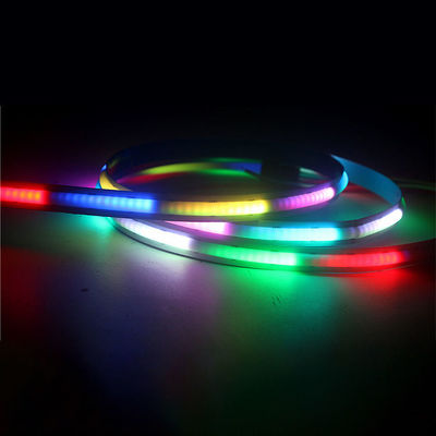 RGB Cob 현명한 주도하는 무드 라이트는 어떤 점 풀 컬러 광띠 630LEDs/M도 벗기지 않습니다