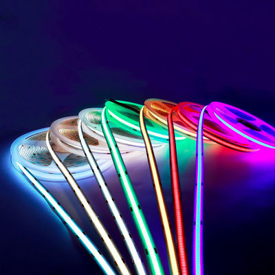 10 밀리미터 756LEDs/M Rgb Cob LED 스트립 Rgb 768Leds/M 24V Ip65 방수되 LED 탄력적입니다