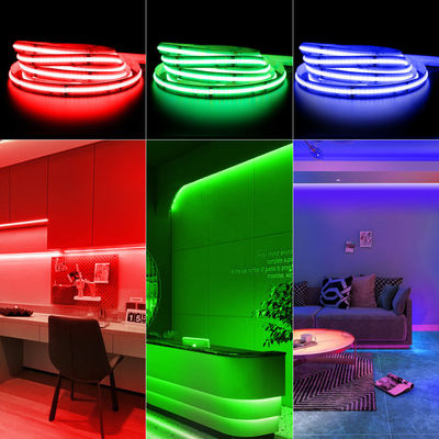 10 밀리미터 756LEDs/M Rgb Cob LED 스트립 Rgb 768Leds/M 24V Ip65 방수되 LED 탄력적입니다