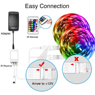 60Leds/M 5050 Rgb 현명한 주도하는 스트립은 침실을 위한 5m 10m 15m App 리모컨 제어를 밝힙니다