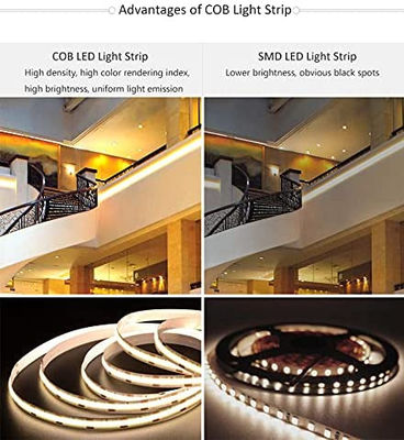 2023 COB는 스트립에게 480leds 2700K 3000K 4000K 6000K 드오틀스 플렉시블 테이프 빛을 보내게 했습니다