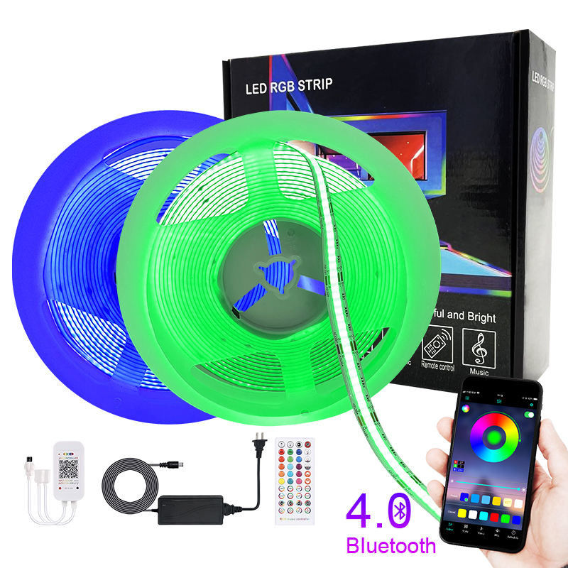 현명한 Rgb 음악 민감한 주도하는 스트립 블루투스 앱 음악 동기 제어기 Cob Rgb 빛