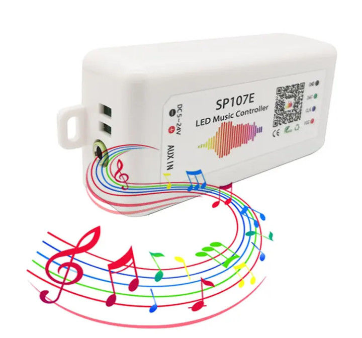 앱 블루투스 Rgb는 화소 광띠 WS2812B WS2811 SP107E를 위한 음악 제어기를 이끌었습니다